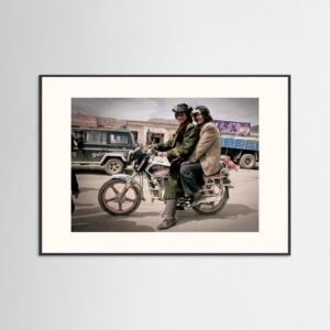 Khampa Men on motocycle, Tibet
