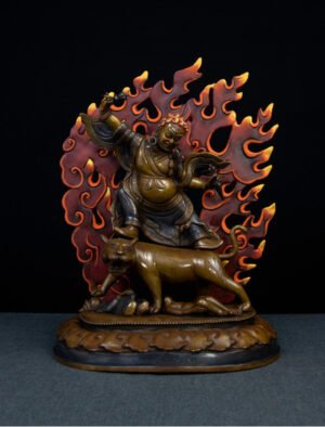 Dorje Drolo- 12 inch Copper two-toned antique finishing