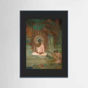 Suharta & Buddha mural, Sarnath